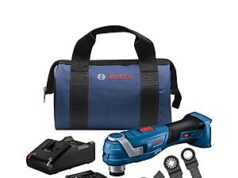 $99.00 – $99: Bosch 18V Cordless Brushless 6-Piece Oscillating Multi-Tool Kit – 2A, Variable Speed (Battery & Charger Included) at Lowe’s, Free Pickup Bosch 18V Cordless Brushless 6-Piece Oscillating Multi-Tool in box