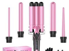 $17.90 – BESTOPE PRO 5-in-1 Women’s Curling Wand Set w/ 3 Barrel Hair Crimper (Various) BESTOPE PRO 5-in-1 Women's Curling Wand Set