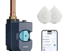 $399.99 – Costco Members: Moen Flo Smart Water Monitor & Shutoff + 2 Leak Detectors: 1″ Shutoff 3/4″ $349.99 costco members moen flo product image