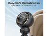 $14.99 – Bearwind Mini Portable Stroller Fan – 60° Auto Oscillation, Quiet USB-C Rechargeable Baby Fan, 4 Speeds, Night Light & Warning Light, Flexible Tripod Bearwind Mini Portable Stroller Fan on a stroller