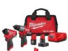 $209.00 – Milwaukee M12 FUEL 12V Brushless Hammer Drill/Impact Driver Kit w/ 3 Batteries $209 + Free Shipping milwaukee m12 fuel 12v product image