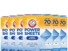 $24.00 – 6-Pack: 35 Count Arm & Hammer Power Sheets Laundry Detergent $24 + Free Shipping 6-Pack of Arm & Hammer Power Sheets Laundry Detergent on sale