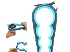 $6.99 – Otstar Jar Opener Bottle Opener and Can Opener for Weak hands, Seniors with Arthritis and Anyone with Low Strength Otstar Jar Opener assisting with a bottle