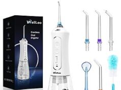 $8.99 – WellLeo 300ml Cordless Rechargeable Water Flosser (White) – + Free Shipping w/ Prime or on $35+ WellLeo Cordless Rechargeable Water Flosser (White)