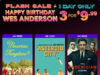 $9.99 – 3 Wes Anderson Movies or Less 3 Wes Anderson movies in Ultra HD: Moonrise Kingdom, Asteroid City, and The Phoenician Scheme on sale at Fanflix