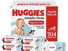 $11.03 – Amazon has 704 nonflushable Huggies Simply Clean Unscented Baby Diaper Wipes, 11 Flip-Top Huggies Simply Clean Unscented Baby Diaper Wipes pack