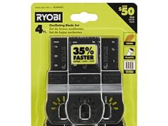 $12.97 – RYOBI 4-Piece Wood Oscillating Multi-Tool Blade Set ryobi 4piece wood oscillating product image