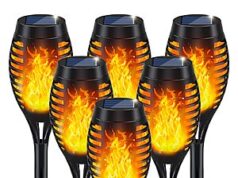 $14.97 – TITLE: 6-Pack IkeeRuic Solar Torch Light w/ Flickering Flame for Outdoor + Free Shipping w/ Prime or on $35+ 6-Pack IkeeRuic Solar Torch Lights with flickering flame for outdoor (Orange)