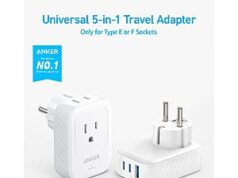 $9.99 – Anker Travel Adapter: European Travel Essential, US to Europe, 2 AC, 1 USB A, 2 USB C for 15W Anker Travel Adapter for international travel with USB-C ports