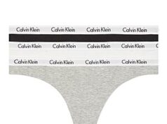 $22.76 – Calvin Klein Women’s 3 Pack Carousel Thong Panty, Black/White/Grey Heather, Small Calvin Klein Women's Carousel Logo Cotton Stretch Thong Panties in Black/White/Grey Heather, Small