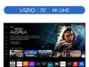 $328.00 – VIZIO 70” Class 4K UHD LED HDR Smart TV (V4K70M-08) – $328 vizio class uhd led product image