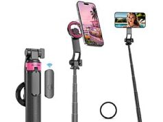 $11.99 – 37″ ACKIMA Magnetic Selfie Stick Tripod for iPhone w/ Wireless Remote + Free Shipping w/ Prime or on $35+ 37" ACKIMA Magnetic Selfie Stick Tripod for iPhone w/ Wireless Remote + Free Shipping w/ Prime or o