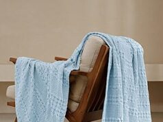 $12.49 – PHF 100% Cotton Waffle Weave Throw Blanket (50″x60″, Baby Blue) – & More + Free Shipping w/ Prime PHF Waffle Weave Throw Blanket in Baby Blue