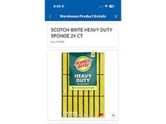 $7.97 – Scotch-Brite Heavy Duty Sponge, 24-count @Costco B&M YMMV Scotch-Brite Heavy Duty Sponge pack in a kitchen setting