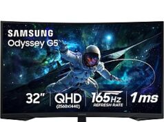 $189.99 – Prime: 32″ Samsung Odyssey G55C Series 165Hz QHD Curved Gaming Monitor + Free Shipping 32 inch Samsung Odyssey G55C Series gaming monitor