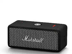$99.99 – Marshall – Emberton II Portable Bluetooth Speaker with Rugged Waterproof / Dust-proof Wireless Design – Black/Steel Marshall Emberton II portable waterproof Bluetooth speaker in black/steel
