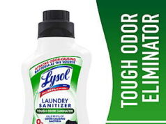 Lysol Tough Odor Eliminator Laundry Sanitizer Additive, 0% Bleach – $41 at Amazon Lysol Tough Odor Eliminator Laundry Sanitizer Additive bottle