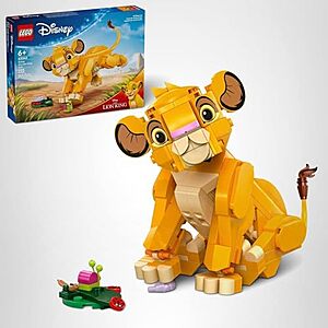 Disney Simba Building Toy Set at Amazon 222-Piece LEGO Disney Simba the Lion King Cub Building Toy Set