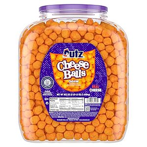 Utz Cheese Balls Barrel Deal Utz Cheese Balls Barrel (Cheddar) at Amazon