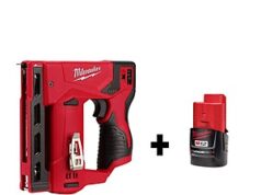 $108.00 – Deal of the Day: Milwaukee M12 12-Volt Lithium-Ion Cordless 3/8 in. Crown Stapler with M12 2.0Ah Battery $108 Milwaukee M12 Cordless Crown Stapler with battery