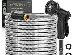 $18.59 – Prime Members: Itsonestep Stainless Steel Garden Hose with 10-Function Nozzle – + Free Shipping Itsonestep Stainless Steel Garden Hose with 10-Function Nozzle