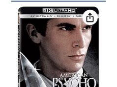 $9.49 – American Psycho – 4K UHD + Blu Ray + Digital at Amazon American Psycho 4K UHD + Blu Ray + Digital cover art