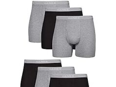 $11.08 – * | 6-Pk Hanes Men’s Boxer Briefs (Black/Gray) at Amazon 6-Pk Hanes Men's Boxer Briefs in Black/Gray