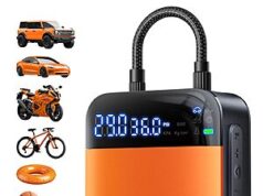 $10.99 – OXILAM C2 Portable Tire Inflator Air Compressor with 12V Car Adapter, Digital Pressure Gauge & LED Light Now + Free Shipping OXILAM C2 Portable Tire Inflator Air Compressor