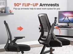 $54.00 – $54 Shipped AMAZON GTPLAYER Ergonomic Office Chair with Flip-up Armrests Executive Computer Chair for Home Office, Breathable Mesh & Comfy Lumbar Support, Black AMAZON GTPLAYER Ergonomic Office Chair with flip-up armrests and breathable mesh back