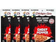 $2.81 – 4-Pack 2.5-Ounce Chicken of the Sea Ghost Pepper Wild Caught Light Tuna Pouches w/ S&S + Free Shipping w/ Prime or on $35+ 4-Pack Chicken of the Sea Ghost Pepper Wild Caught Light Tuna Pouches