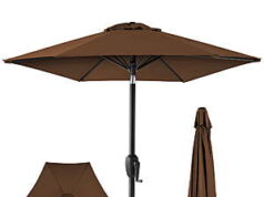 $22.37 – Best Choice Products 7.5′ Patio Umbrella w/ Push Button Tilt (Brown) – + Free Shipping w/ Walmart+ or on $35+ Best Choice Products 7.5' Patio Umbrella with Push Button Tilt in Brown