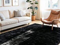 $14.99 – 5’x7′ Oriannal Ultra-Soft Fluffy Non-Slip Area Rug (Black) – + Free Shipping w/ Prime or on $35+ 5'x7' Oriannal Ultra-Soft Fluffy Non-Slip Area Rug in black
