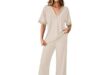 $9.99 – GKBK Women’s 2-Piece 3/4 Sleeve V-Neck Pajama Lounge Set (White or Black) – Lowest Price Ever with $5 Off Coupon GKBK Women's 2-Piece 3/4 Sleeve V-Neck Pajama Lounge Set in white or black