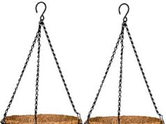 $13.49 – 2-Pack 12″ Kingbuy Metal Hanging Planter Basket w/ Coconut Liner on Sale for + Free Shipping with Prime or on $35+ 2-Pack 12" Kingbuy Metal Hanging Planters with Coconut Liners
