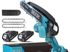 $19.71 – 6″ Seesii Cordless Mini Handheld Electric Chainsaw w/ 2 Batteries – Lowest Price Ever with Code SEESIIUS at Amazon Seesii Cordless Mini Handheld Electric Chainsaw