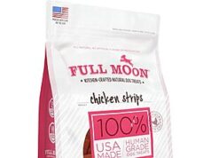 $7.79 – Full Moon Chicken Strips All Natural Human Grade Dog Treats (12-Ounce) on Sale for with S&S + Free Shipping w/ Prime or on $35+ Full Moon Chicken Strips dog treats in 12-ounce bag