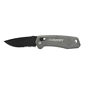 Husky Pocket Knife on sale at Home Depot Husky Rapid Lock Folding Sporting Pocket Knife with belt clip