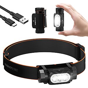NIGHTEYE Headlamp Flashlight Deal NIGHTEYE Rechargeable LED Headlamp Flashlight with magnetic base