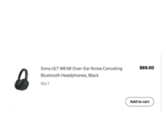 $89.00 – Sony ULT WEAR Over-Ear Noise Canceling Bluetooth Headphones, Black – $89 | IN-STORE only | YMMV Sony ULT WEAR over-ear noise cancelling Bluetooth headphones in black