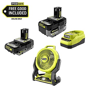 Ryobi ONE+ Kit Deal at Home Depot Ryobi ONE+ 18V High Performance Kit with free cordless hybrid fan