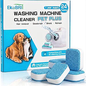 EKoBRIT Tablets Deal 24-Count EKoBRIT Enzyme Washing Machine Cleaning Tablets