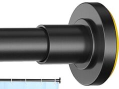 $7.99 – CorkLatta Adjustable 31″ to 80″ Spring Tension 1″ Shower Curtain Rod (Black) + Free Shipping w/ Prime or on $35+ CorkLatta Adjustable 31" to 80" Spring Tension 1" Shower Curtain Rod (Black) + Free Shipping w/ Pri