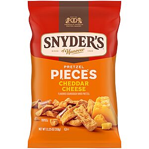 Snyder's of Hanover pretzel pieces deal 11.25-Ounce Snyder's of Hanover Cheddar Cheese Pretzel Pieces
