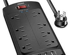 $16.00 – $16 FS Walmart+ by ONDOG Surge Protector Power Strip , 6ft Extension Cord with 8 Outlets and 3USB Ports & 1USB C Port, 2700 Joules, ETL Listed ONDOG Surge Protector Power Strip with USB and USB-C Ports