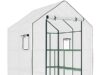 $73.00 – 4.6′ x 4.7′ Roll-Up Door & Windows Portable Greenhouse w/ 2-Tier U-Shaped Flower Rack (White) on Sale for $73 at Home Depot Portable Greenhouse with Roll-Up Door and Windows