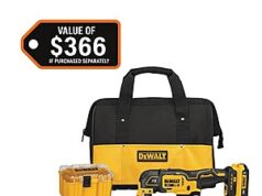 $119.00 – DeWalt 20V MAX XR Cordless Brushless 3-Speed Oscillating Multi Tool with (1) 20V 2.0Ah Battery and Charger on Sale at Home Depot DeWalt 20V MAX XR Cordless Brushless Oscillating Multi Tool kit