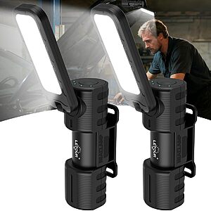 LETOUR LED Work Light Deal 2-Pack LETOUR Rechargeable LED Magnetic Work Light