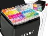 $16.99 – SFAIH 81-Color Dual-Tip Alcohol Markers Set w/ Storage Box, No-Bleed Sheet, & More (Chisel & Fine Tip) + Free Shipping w/ Prime or on $35+ SFAIH 81-Color Dual-Tip Alcohol Markers Set