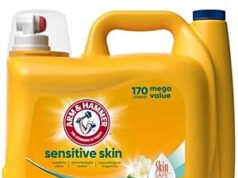 $11.18 – SnS, AC * | 170-Oz Arm & Hammer Sensitive Skin Plus Liquid Laundry Detergent at Amazon 170-Oz Arm & Hammer Sensitive Skin Plus Liquid Laundry Detergent bottle