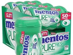 $11.52 – SnS, AC * | 6-Pk 50-Piece Mentos Pure Fresh Sugar Free Gum (Spearmint) at Amazon 6-Pk 50-Piece Mentos Pure Fresh Sugar Free Gum in spearmint color